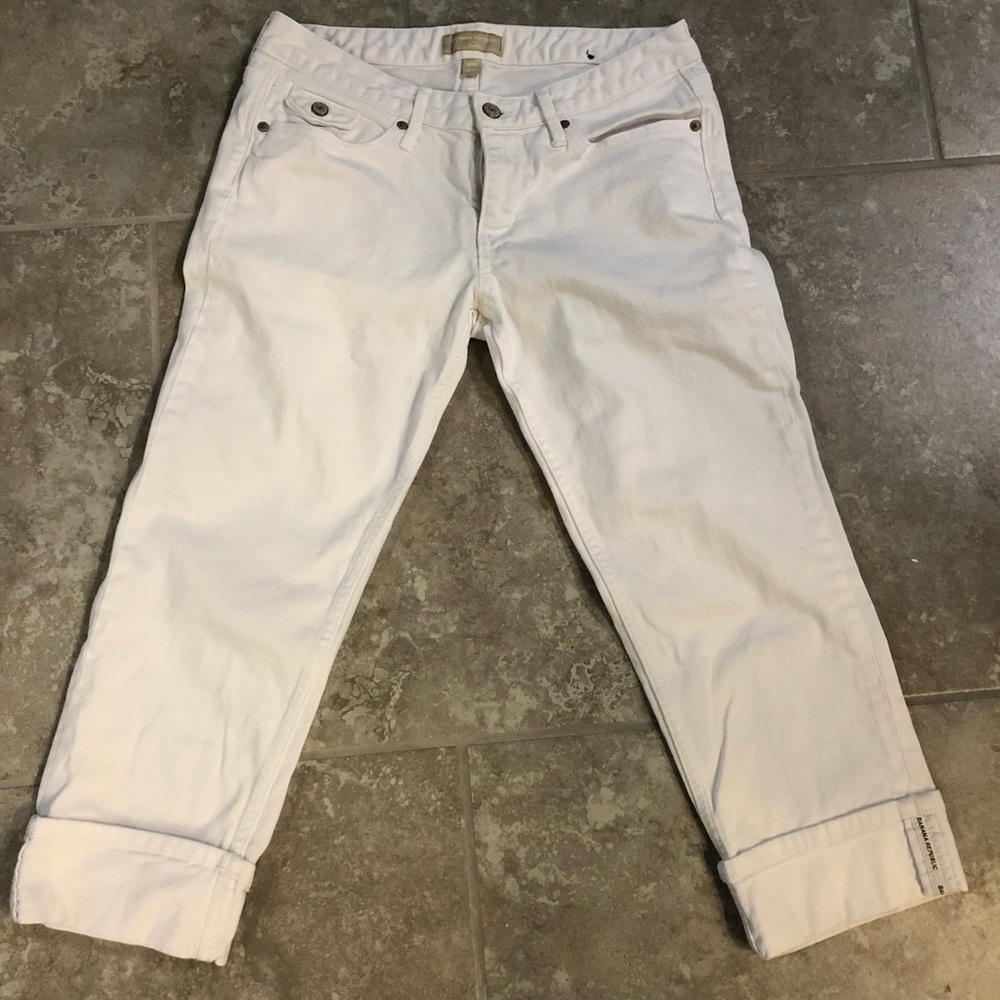 Banana Republic white jean capris